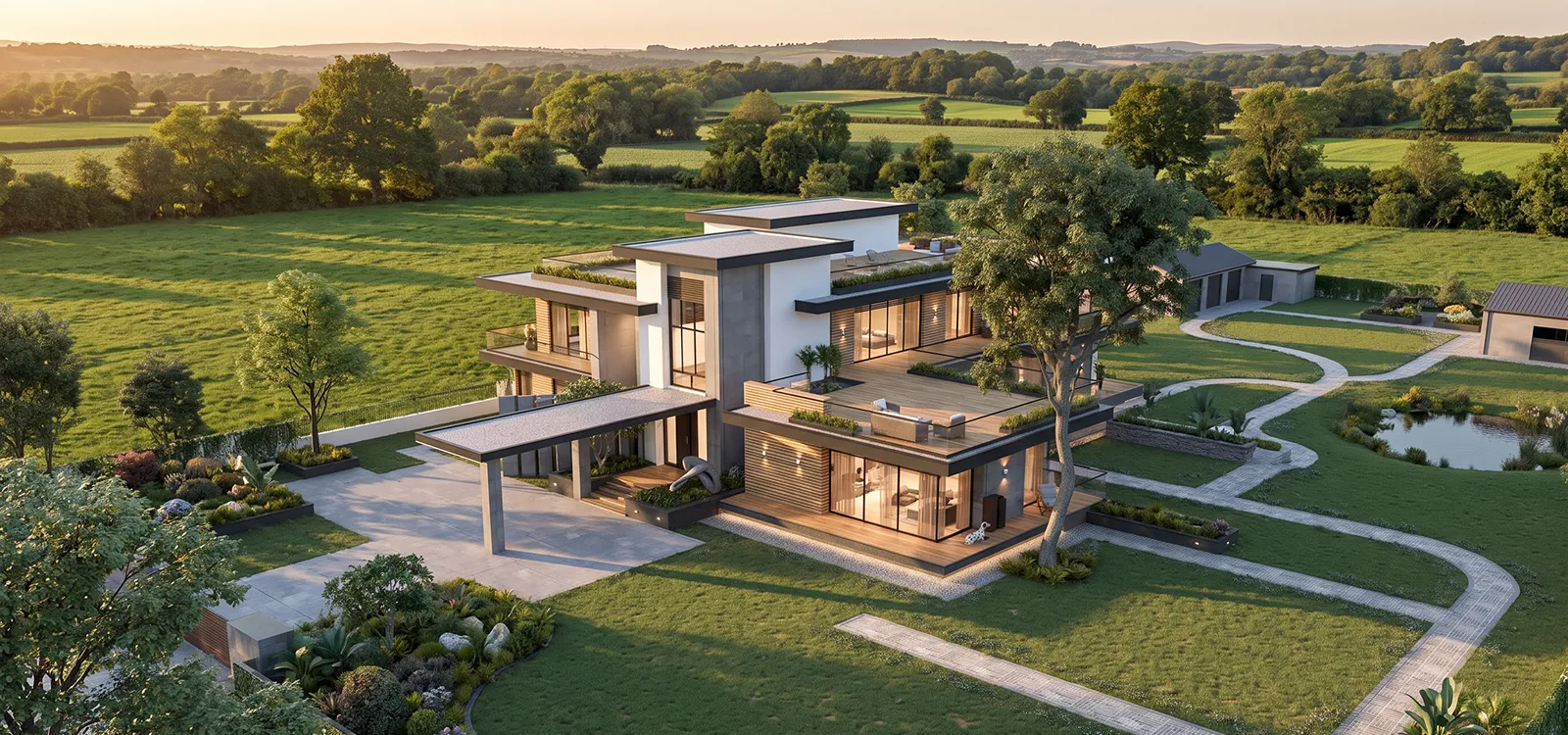 SPJ Farmhouse Sohna Grand Entrance & Natural Surroundings